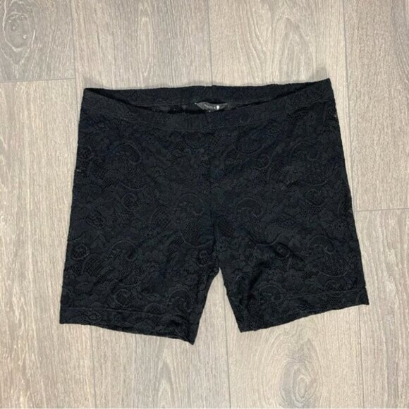 Aritzia Talula Lace Biker Shorts Mid Rise Stretchy Sheer Black Size Small - Picture 6 of 14